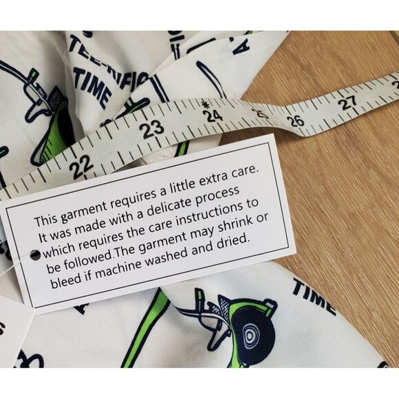 NWT Bioworld Mens Size L White Golf Button Down Hawaiian Shirt A Tee-Rific Time - Picture 7 of 12